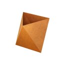 TRIANGULO Geometrischer Corten-Blumentopf, rostiges...