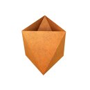 TRIANGULO Geometrischer Corten-Blumentopf, rostiges...
