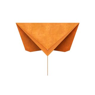 FUEGO Y Feuerschale, Design-Objekt aus echtem Corten-Stahl, Materialdicke 3mm (!), Feuerplatz 60x60x33 cm, made in EU