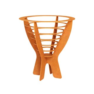 FUEGO OX Feuerkorb, Design-Objekt aus Corten-Stahl, Materialdicke der Feuerstelle ist 3mm (!), 57x57x63 cm, made in EU (Versand kostenfrei*)