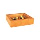 HOGAR 1 Corten Feuerstelle, Design-Objekt aus Corten-Stahl, Materialdicke 3mm, 100x100x30 cm