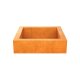 HOGAR 1 Corten Feuerstelle, Design-Objekt aus Corten-Stahl, Materialdicke 3mm, 100x100x30 cm