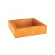HOGAR 1 Corten Feuerstelle, Design-Objekt aus Corten-Stahl, Materialdicke 3mm, 100x100x30 cm