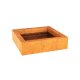 HOGAR 2 Corten Feuerstelle, Design-Objekt aus Corten-Stahl, Materialdicke 3mm, 100x100x30 cm