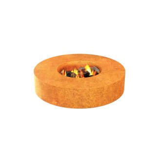 SOMBRERRO 1 Corten Garten-Feuerstelle, Design-Objekt aus Corten-Stahl, Materialdicke 3mm, 100x20 cm