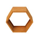 LENA SKL NORMAL 800 Corten Holzständer, Design-Objekt aus Corten-Stahl, Materialdicke 2mm,  Brennholzregal  metall,  witterungsbeständig (für außen), 80x40x69.4 cm,  Scheit-Holzregal made in EU