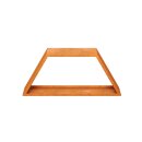 LENA SKL TRAPEZ 800 Corten Holzständer, Design-Objekt aus Corten-Stahl, Materialdicke 2mm,  Brennholzregal  metall, witterungsbeständig (für außen), 80x40x40 cm,  Scheit-Holzregal made in EU