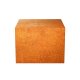 SIMPLE 1 Corten Basis Deko-Podest / Sockel / Aufsteller / Ständer, Design-Objekt rostig aus Corten-Stahl, archaische Präsentation Indoor und Outdoor, Materialdicke 2mm, 60x60x45 cm