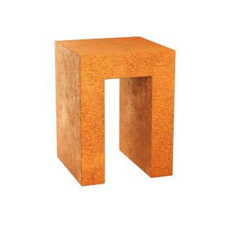 HIERRO 5 Corten Basis Deko-Podest / Sockel / Aufsteller / Säule / Ständer, Design-Objekt rostig aus Corten-Stahl, archaische Präsentation Indoor und Outdoor, Materialdicke 2mm, made in EU (Versand kostenfrei*)