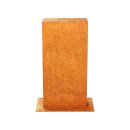 MURO A1 Corten Gartenpaneel, Design-Objekt aus Corten-Stahl, Materialdicke 2mm, Stellwand 30x15x Höhe 60 cm