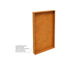 MURO B1 Corten Gartenpaneel, Design-Objekt aus Corten-Stahl, Materialdicke 2mm, Stellwand 60x15x Höhe 60 cm