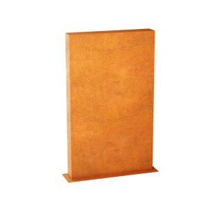 MURO C4 Corten Gartenpaneel, Design-Objekt aus Corten-Stahl, Materialdicke 2mm, Stellwand 90x15x Höhe 150 cm