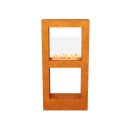 TRIO B Corten Biokamin, Design-Objekt aus Corten-Stahl,...
