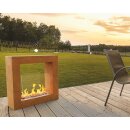 TRIO C Corten Biokamin, Design-Objekt aus Corten-Stahl,...