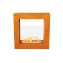 TRIO C Corten Biokamin, Design-Objekt aus Corten-Stahl, Materialdicke 2mm. 70x30x70 cm, dekorative  Befeuerung mit Bioethanol, witterungsbeständiges outdoor Feuer / Gartenkamin  made in EU (Versand kostenfrei*)