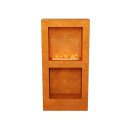 TRIO BZ Corten Biokamin, Design-Objekt aus Corten-Stahl,...