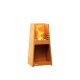 Grill 2 Corten, Design-Objekt aus Corten-Stahl, Materialdicke 3mm, 60x50x130 cm