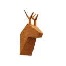 Gämsen-Geweih modern - Cortenstahl, Design-Objekt...