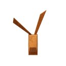 Hasen-Ohren modern - Cortenstahl, Design-Objekt aus Corten-Stahl, rostig,  witterungsbeständig, Materialdicke 2mm, 36x40x45 cm, made in EU