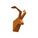 Steinbock-Geweih modern - Cortenstahl, Design-Objekt aus...