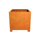 PATA 2  Corten Metall-Blumentopf/Pflanzkübel für den städtischen bzw. kommunalen Raum, rostig, quadratisch, mit Füßen abgesetzt (unterfahrbar),  Design-Objekt aus Corten-Stahl, Materialdicke 2mm, 80x80x80 cm, made in EU (Versand kostenfrei*)