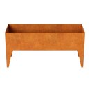 Pierna 3 Corten Metallblumentopf, Design-Objekt aus Corten-Stahl, Materialdicke 2mm, 45x125x60 cm, Blumenkübel auf Füßen/Beinen (unterfahrbar/anhebbar), rostig, made in EU (Versand kostenfrei*)