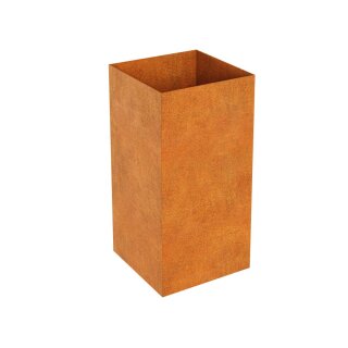 RAPIDO A4 Corten Metallblumentopf, Design-Objekt aus Corten-Stahl, Materialdicke 2mm, 60x60x120 cm, Pflanzcontainer rostig, quadratisch, made in EU (Versand kostenfrei*)