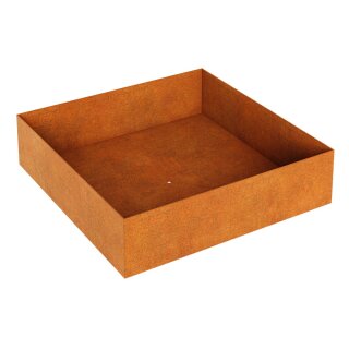 RAPIDO B2 Corten Metallblumentopf, Design-Objekt aus Corten-Stahl, Materialdicke 2mm, 120x120x30 cm, Pflanzcontainer rostig, quadratisch, made in EU (Versand kostenfrei*)