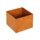 RAPIDO B3 Corten Metallblumentopf, Design-Objekt aus Corten-Stahl, Materialdicke 2mm, 60x60x45 cm , Pflanzcontainer rostig, quadratisch, made in EU