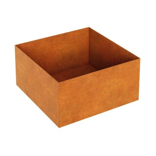 RAPIDO B4 Corten Metallblumentopf, Design-Objekt aus Corten-Stahl, Materialdicke 2mm, 90x90x45 cm, Pflanzcontainer rostig, quadratisch, made in EU (Versand kostenfrei*)