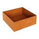 RAPIDO B5 Corten Metallblumentopf, Design-Objekt aus Corten-Stahl, Pflanzcontainer rostig, quadratisch 120x120x45 cm, Materialdicke 2mm, made in EU ( Versand kostenfrei *)