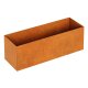 RAPIDO L1 Corten Metallblumentopf, Design-Objekt aus Corten-Stahl, Pflanzcontainer rostig 90x30x Höhe 30 cm, Materialdicke 2mm, made in EU
