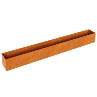 RAPIDO L4 Corten Metallblumentopf, Design-Objekt aus Corten-Stahl, Pflanzcontainer rostig 270x30x Höhe 30 cm, Materialdicke 2mm, made in EU ( Versand kostenfrei *)