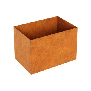 RAPIDO L5 Corten Metallblumentopf, Design-Objekt aus Corten-Stahl, Pflanzcontainer rostig  90x60x Höhe 60 cm, Materialdicke 2mm, made in EU ( Versand kostenfrei *)