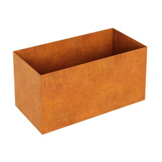 RAPIDO L6 Corten Metallblumentopf, Design-Objekt aus Corten-Stahl, Pflanzcontainer rostig 120x60x Höhe 60 cm, Materialdicke 2mm, made in EU ( Versand kostenfrei *)