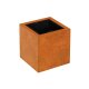 DEPO 1 Corten Corten Metallblumentopf mit Kunststoff-Innenbehälter, Design-Objekt aus Corten-Stahl, Pflanzkübel 45x45x Höhe 45 cm, outdoor und indoor nutzbar,  Materialdicke 2mm, made in EU
