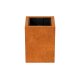 DEPO 2 Corten Metallblumentopf mit Kunststoff-Innenbehälter, Design-Objekt aus Corten-Stahl, Pflanzkübel 45x45x Höhe 60 cm, Materialdicke 2mm,  outdoor und indoor nutzbar, made in EU