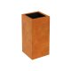 DEPO 3 Corten Metallblumentopfmit Kunststoff-Innenbehälter, Design-Objekt aus Corten-Stahl, Pflanzkübel 45x45x Höhe 90 cm, Materialdicke 2mm,  outdoor und indoor nutzbar, made in EU ( Versand kostenfrei *)