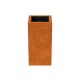 DEPO 3 Corten Metallblumentopfmit Kunststoff-Innenbehälter, Design-Objekt aus Corten-Stahl, Pflanzkübel 45x45x Höhe 90 cm, Materialdicke 2mm,  outdoor und indoor nutzbar, made in EU ( Versand kostenfrei *)