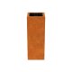 DEPO 4 Corten Metallblumentopf mit Kunststoff-Innenbehälter, Design-Objekt aus Corten-Stahl, Pflanzkübel 45x45x Höhe 120 cm, Materialdicke 2mm,  outdoor und indoor nutzbar, made in EU ( Versand kostenfrei *)