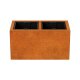 DEPO 5 Corten Metallblumentopf mit Kunststoff-Innenbehälter,  Design-Objekt aus Corten-Stahl, Pflanzkübel 85x45x Höhe 45 cm, Materialdicke 2mm,  outdoor und indoor nutzbar, made in EU ( Versand kostenfrei *)