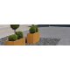 DEPO 5 Corten Metallblumentopf mit Kunststoff-Innenbehälter,  Design-Objekt aus Corten-Stahl, Pflanzkübel 85x45x Höhe 45 cm, Materialdicke 2mm,  outdoor und indoor nutzbar, made in EU ( Versand kostenfrei *)
