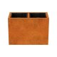 DEPO 6 Corten Metallblumentopf mit Kunststoff-Innenbehälter, Design-Objekt aus Corten-Stahl, Pflanzkübel 85x45x Höhe 60 cm, Materialdicke 2mm,  outdoor und indoor nutzbar, made in EU ( Versand kostenfrei *)