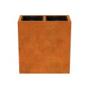 DEPO 7 Corten Metallblumentopfmit Kunststoff-Innenbehälter, Design-Objekt aus Corten-Stahl, Pflanzkübel 85x45x Höhe 90 cm, Materialdicke 2mm,  outdoor und indoor nutzbar, made in EU ( Versand kostenfrei *)