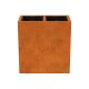 DEPO 7 Corten Metallblumentopfmit Kunststoff-Innenbehälter, Design-Objekt aus Corten-Stahl, Pflanzkübel 85x45x Höhe 90 cm, Materialdicke 2mm,  outdoor und indoor nutzbar, made in EU ( Versand kostenfrei *)