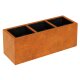 DEPO 9 Corten Metallblumentopf mit Kunststoff-Innenbehälter,  Design-Objekt aus Corten-Stahl, Pflanzcontainer 125x45x Höhe 45 cm, Materialdicke 2mm,  outdoor und indoor nutzbar, made in EU ( Versand kostenfrei *)