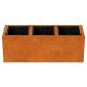 DEPO 9 Corten Metallblumentopf mit Kunststoff-Innenbehälter,  Design-Objekt aus Corten-Stahl, Pflanzcontainer 125x45x Höhe 45 cm, Materialdicke 2mm,  outdoor und indoor nutzbar, made in EU ( Versand kostenfrei *)