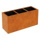 DEPO 10 Corten Metallblumentopf mit Kunststoff-Innenbehälter, Design-Objekt aus Corten-Stahl, Pflanzcontainer 125x45x Höhe 60 cm, Materialdicke 2mm, outdoor und indoor nutzbar,  made in EU ( Versand kostenfrei *)