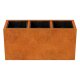 DEPO 10 Corten Metallblumentopf mit Kunststoff-Innenbehälter, Design-Objekt aus Corten-Stahl, Pflanzcontainer 125x45x Höhe 60 cm, Materialdicke 2mm, outdoor und indoor nutzbar,  made in EU ( Versand kostenfrei *)
