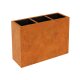 DEPO 11 Corten Metallblumentopf mit Kunststoff-Innenbehälter, Design-Objekt aus Corten-Stahl, Pflanzcontainer 125x45x Höhe 90 cm, Materialdicke 2mm,  outdoor und indoor nutzbar, made in EU ( Versand kostenfrei *)